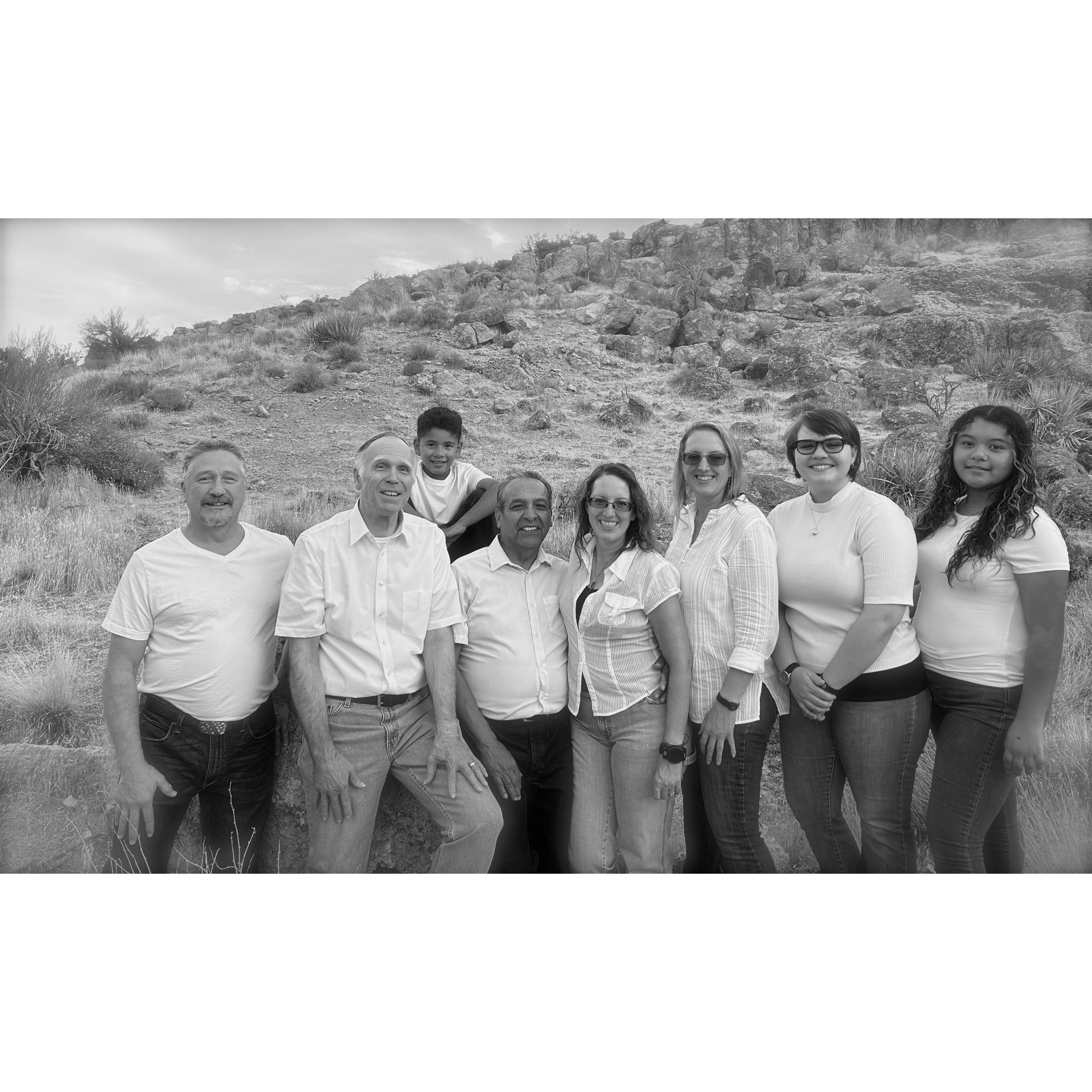 Wedding Party (L to R) Tim Harnish, Steve Brown, Leonel Duran Jr., Miguel Vasquez, Eunice Mesick, Caroline Mesick, Ailish West, Jailene Duran