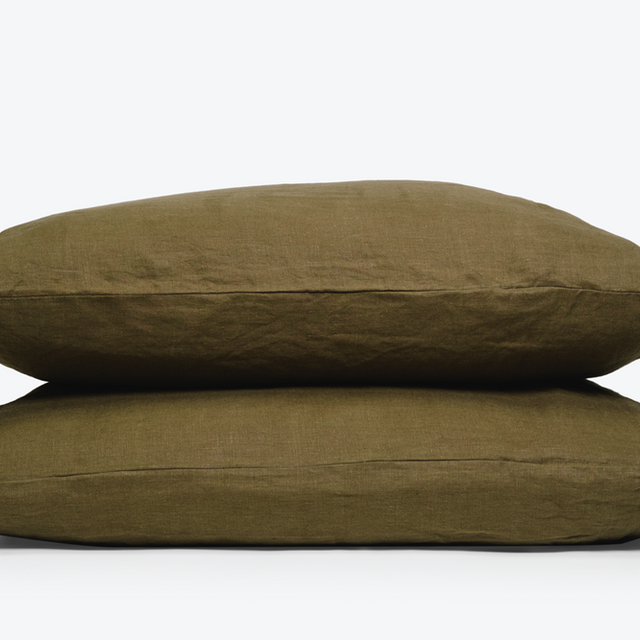 PILLOWCASE SET HEIRLOOM LINEN - FERN