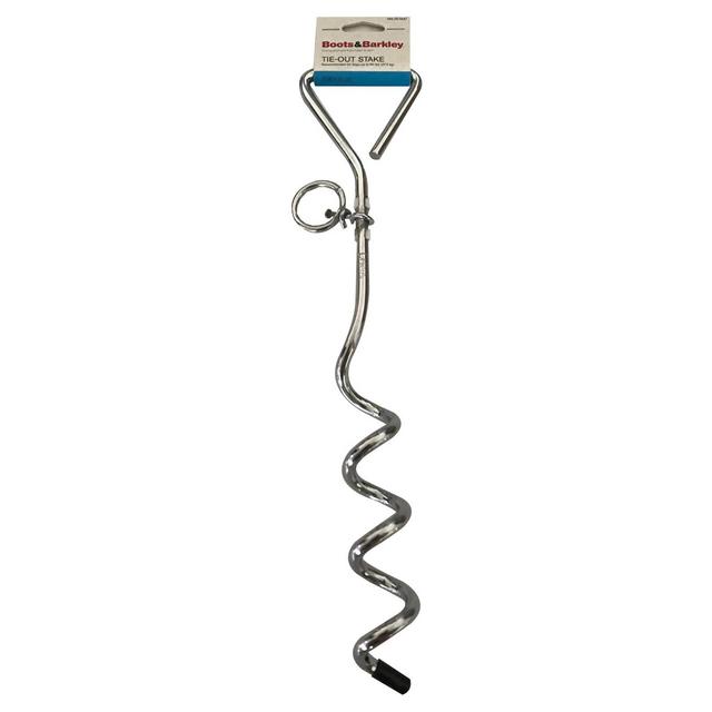 Spiral Chrome Dog Stake - Boots & Barkley™