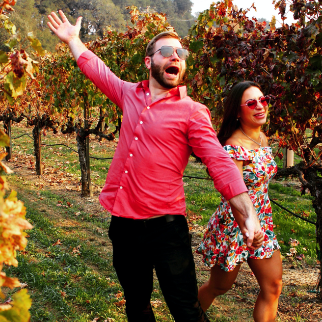 Roaming the vineyards!