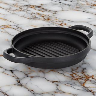 Leo Graphite Enamel Round Grill Pan