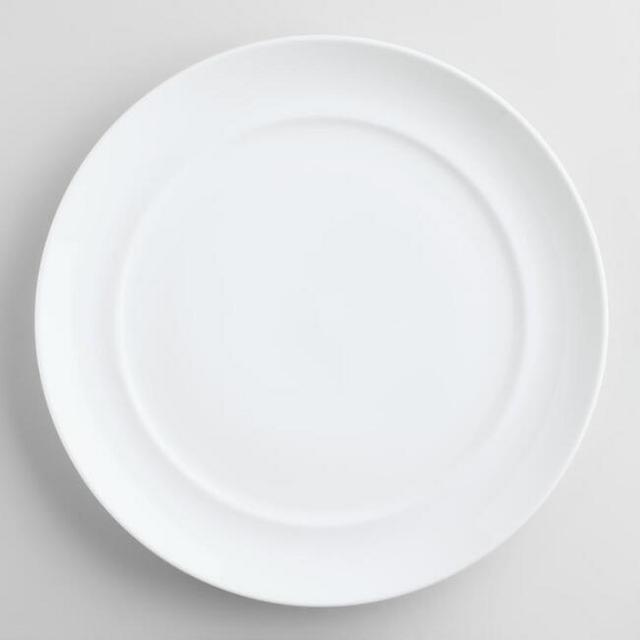 White Porcelain Spin Dinner Plates Set Of 4