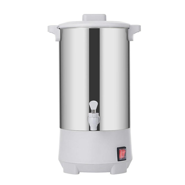 SYBO Commercial Grade Stainless Steel Percolate Coffee Maker Hot Water Urn for Catering, 30-Cup, 4.5L, Grey