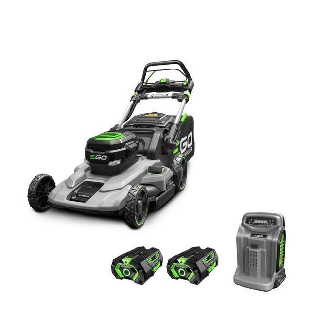 EGO Power+ LM2102SP-A 21-Inch 56-Volt Lithium-ion Self-Propelled Cordless Lawn Mower (2) 4.0Ah Battery and Rapid Charger Included,Black