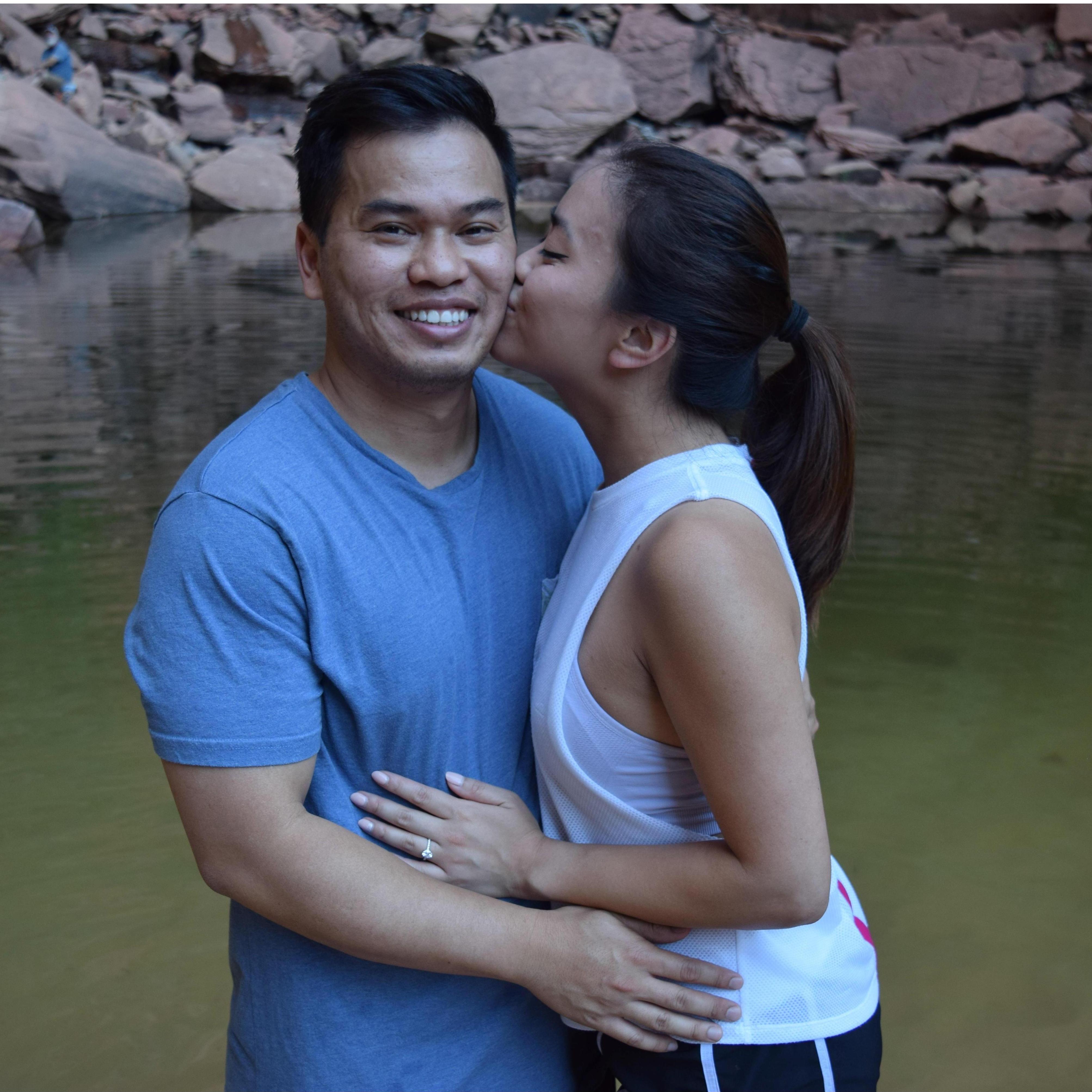 The day we got engaged in Zion!