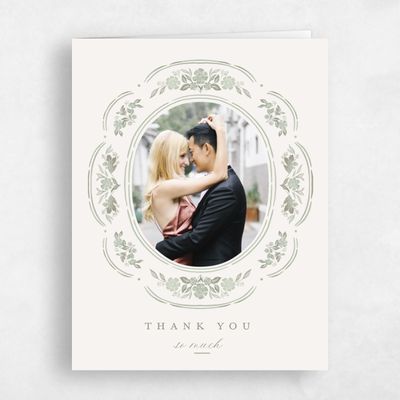 Sage, Green Wedding Thank You - Reed Photo