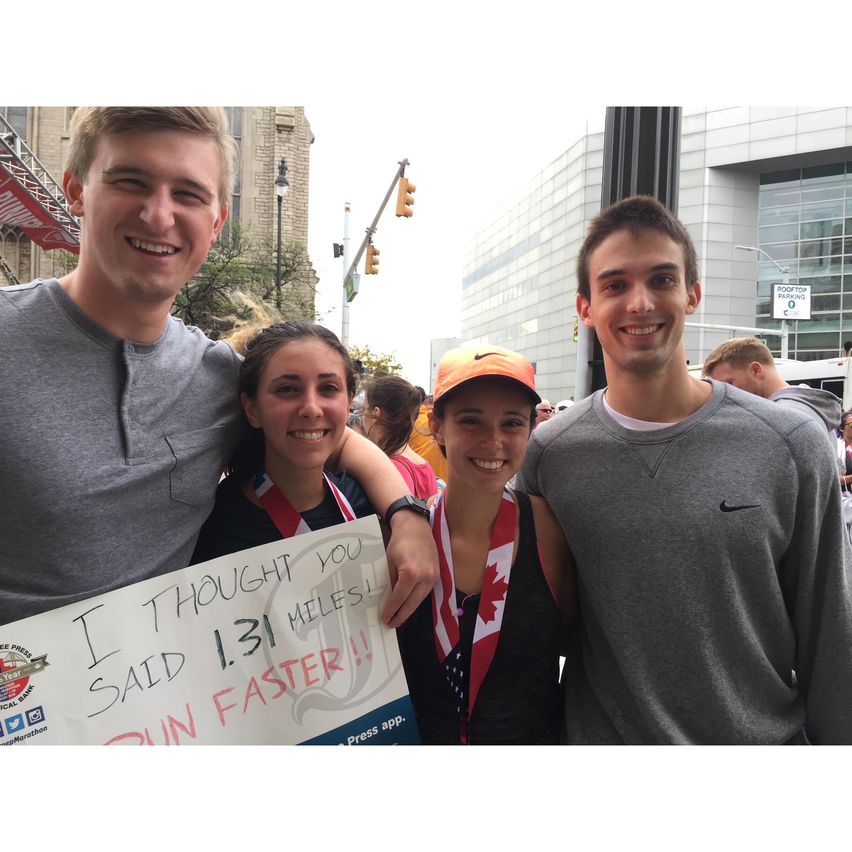 After the girls ran a half marathon & the boys had a nice breakfast