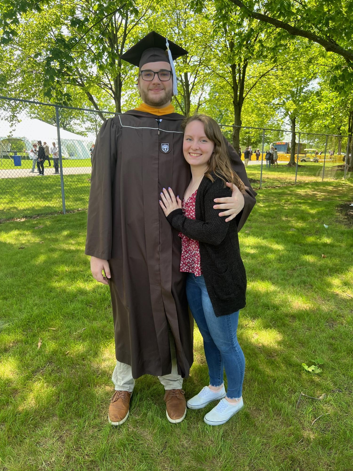 Jacob and Alianna at Jacob's college graduation in 2022.