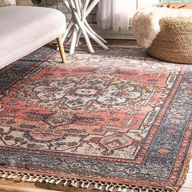 nuLOOM Andrea Flatweave Jute Area Rug, 5' x 8', Multi