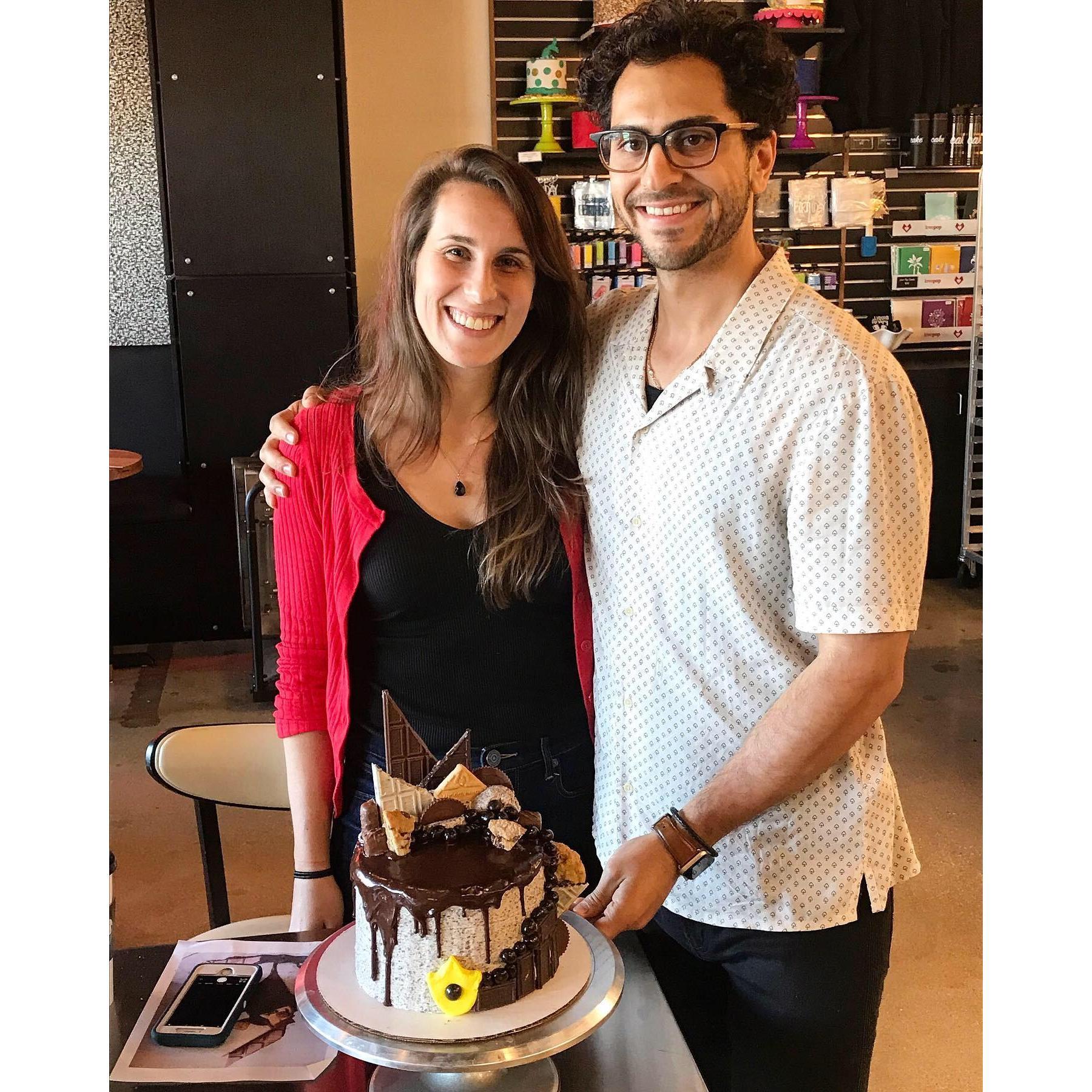 Impromptu cake decorating class in Baltimore