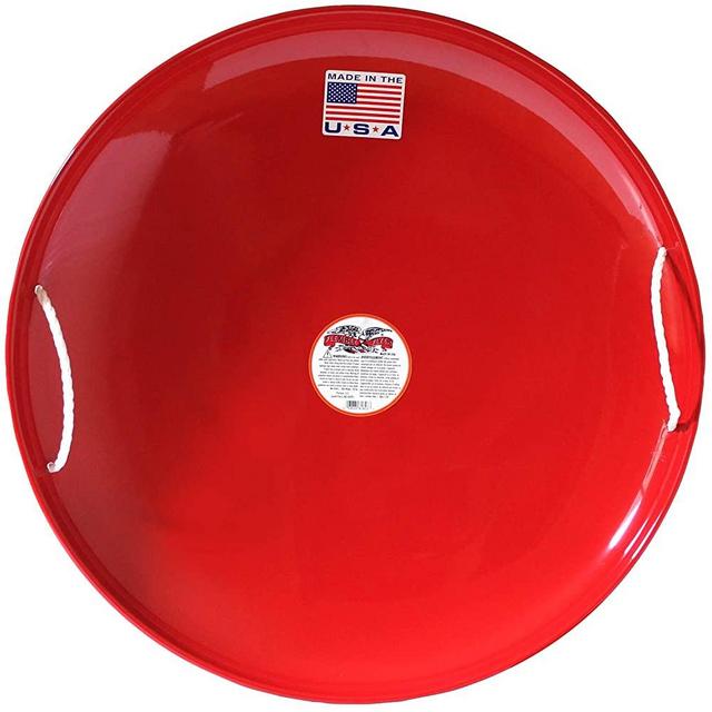 Flexible Flyer Metal Snow Disc Saucer Sled. Steel Sand Slider