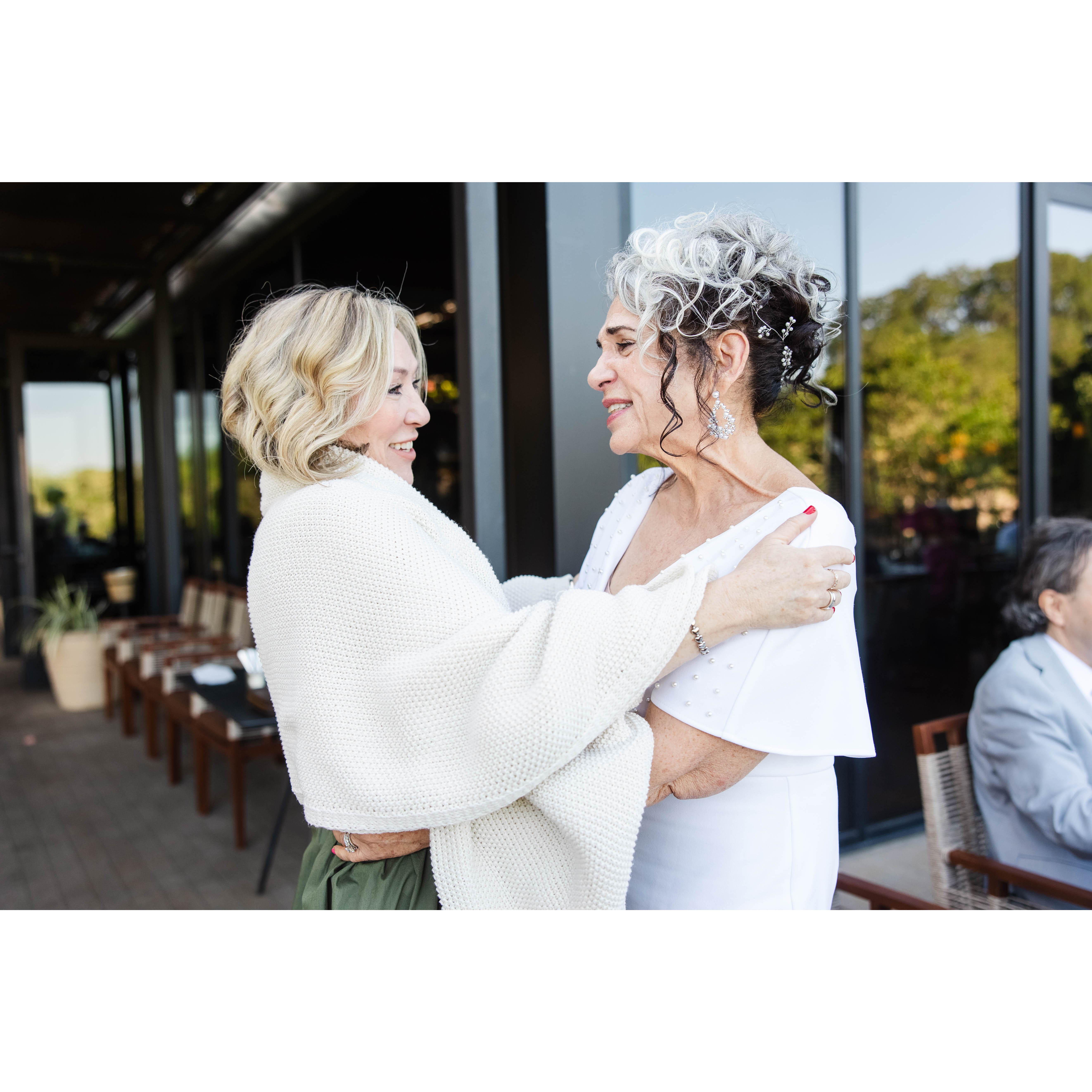 Hanna and Jill after Hanna's EPIC toast!