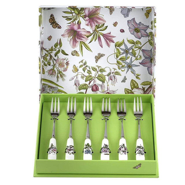 Portmeirion Botanic Garden Pastry Forks, Set of 6