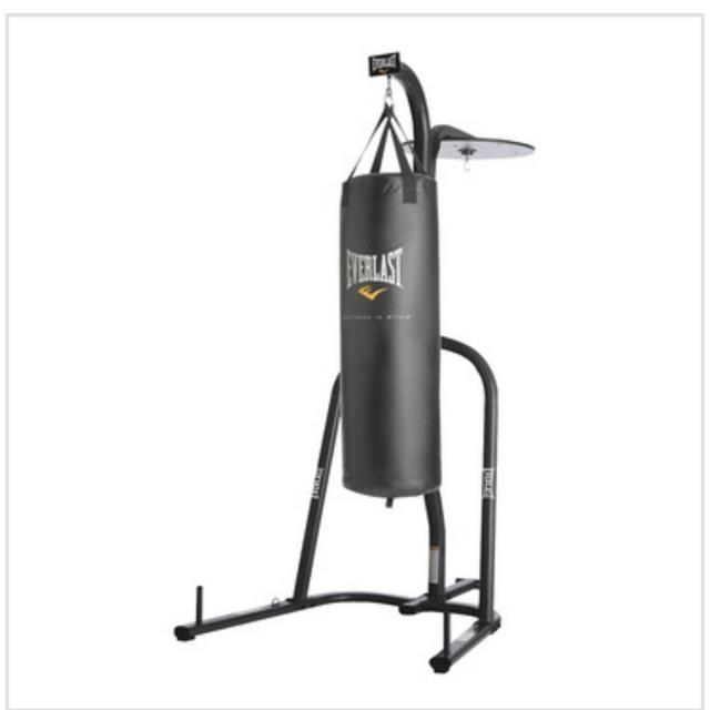 Dual-Station Heavy Bag and Speed Bag Stand