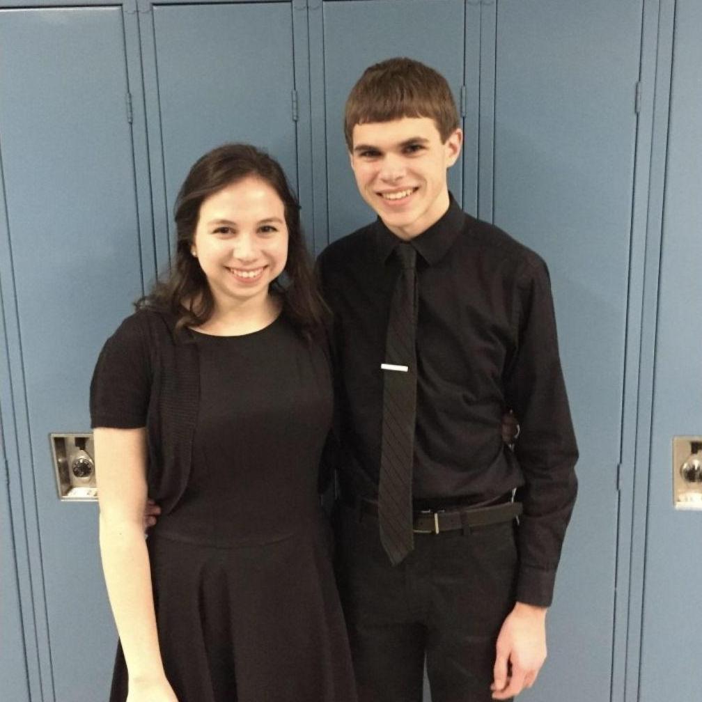 Post-band concert, 2016. We had been dating for about three weeks when this photo was taken.