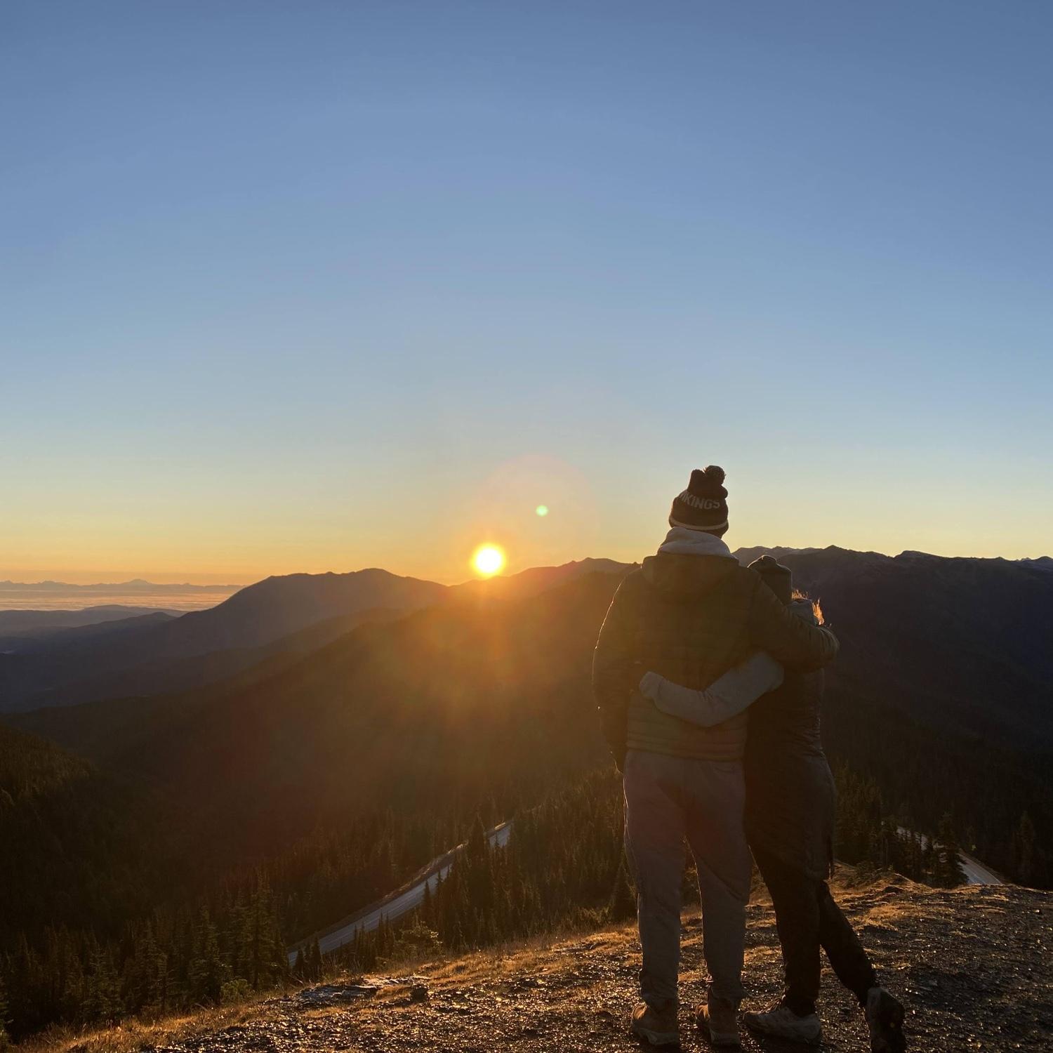 Only people on the mountain for sunrise 🌅