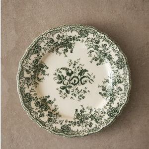 FLORAL EARTHENWARE DINNER PLATE