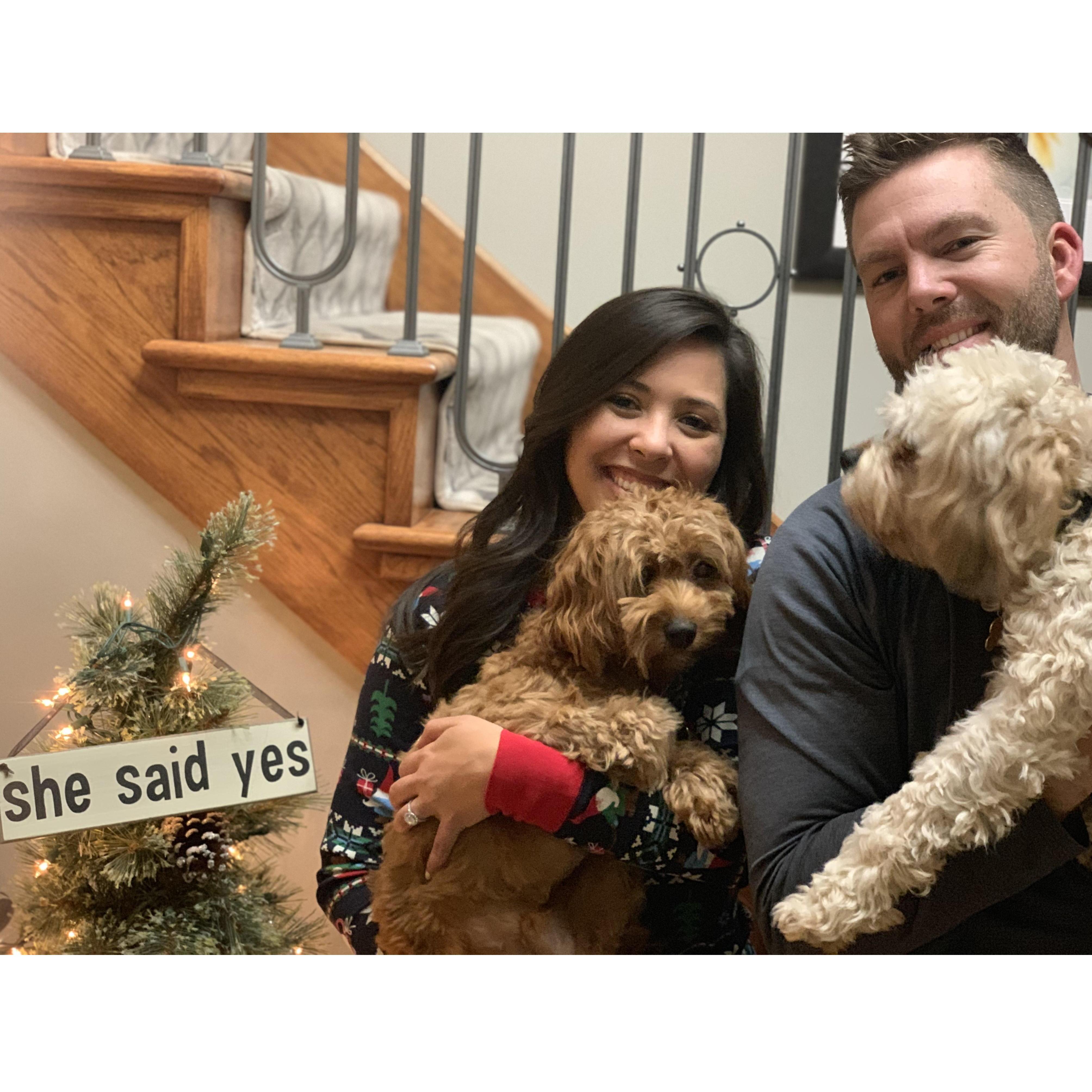 Spending Christmas with family right after getting engaged