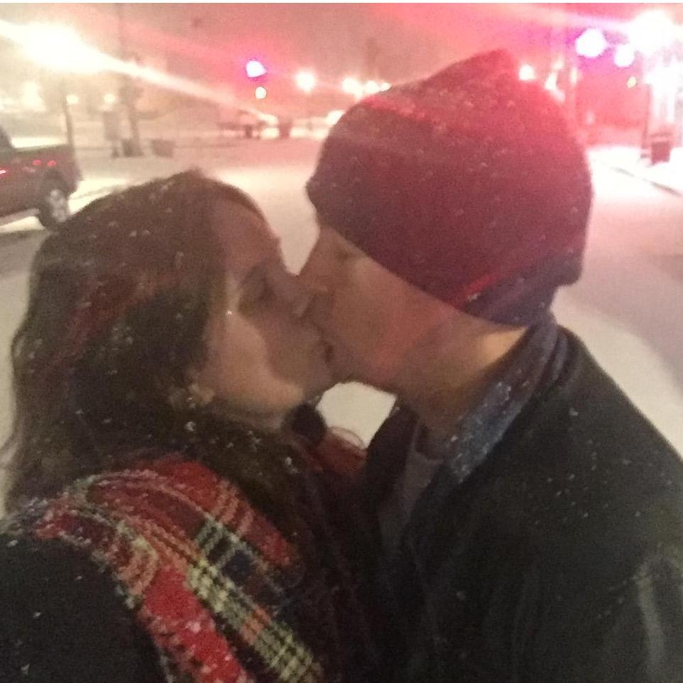 Kissing in the Snow <3