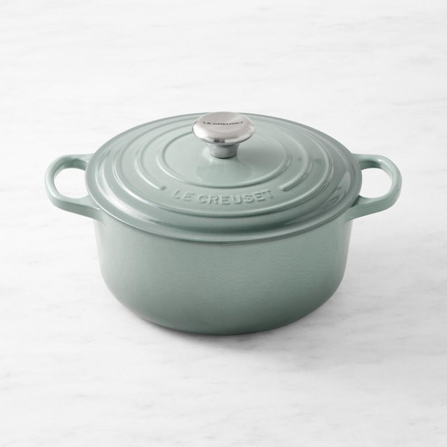 Le Creuset Signature Enameled Cast Iron Round Dutch Oven, 4 1/2-Qt., Sea Salt