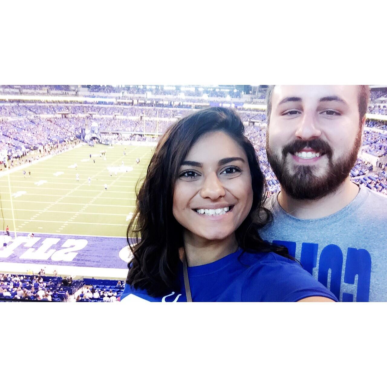 2 year anniversary and Albert trying to make me a Colts fan
