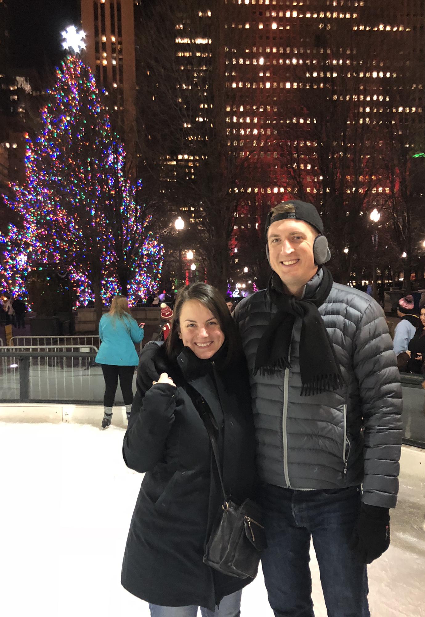 Ice skating in Chicago