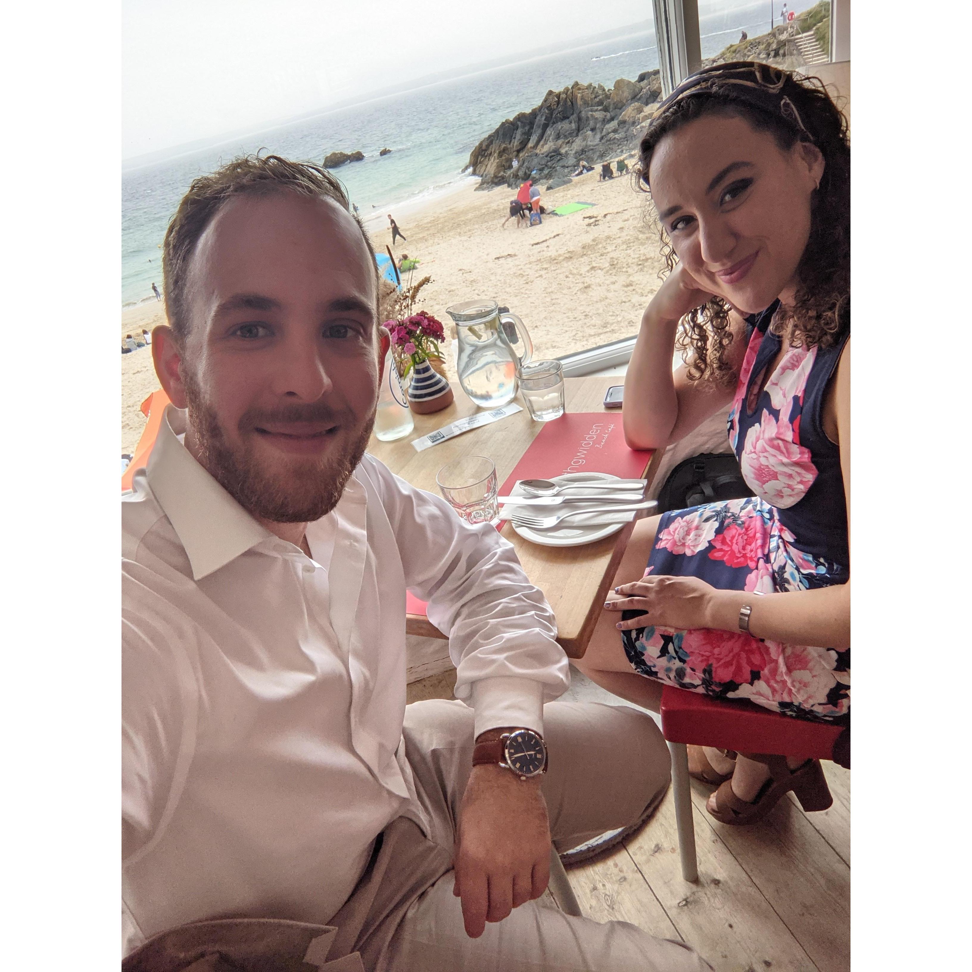 Right before our engagement, Carolyn had no idea what was coming!