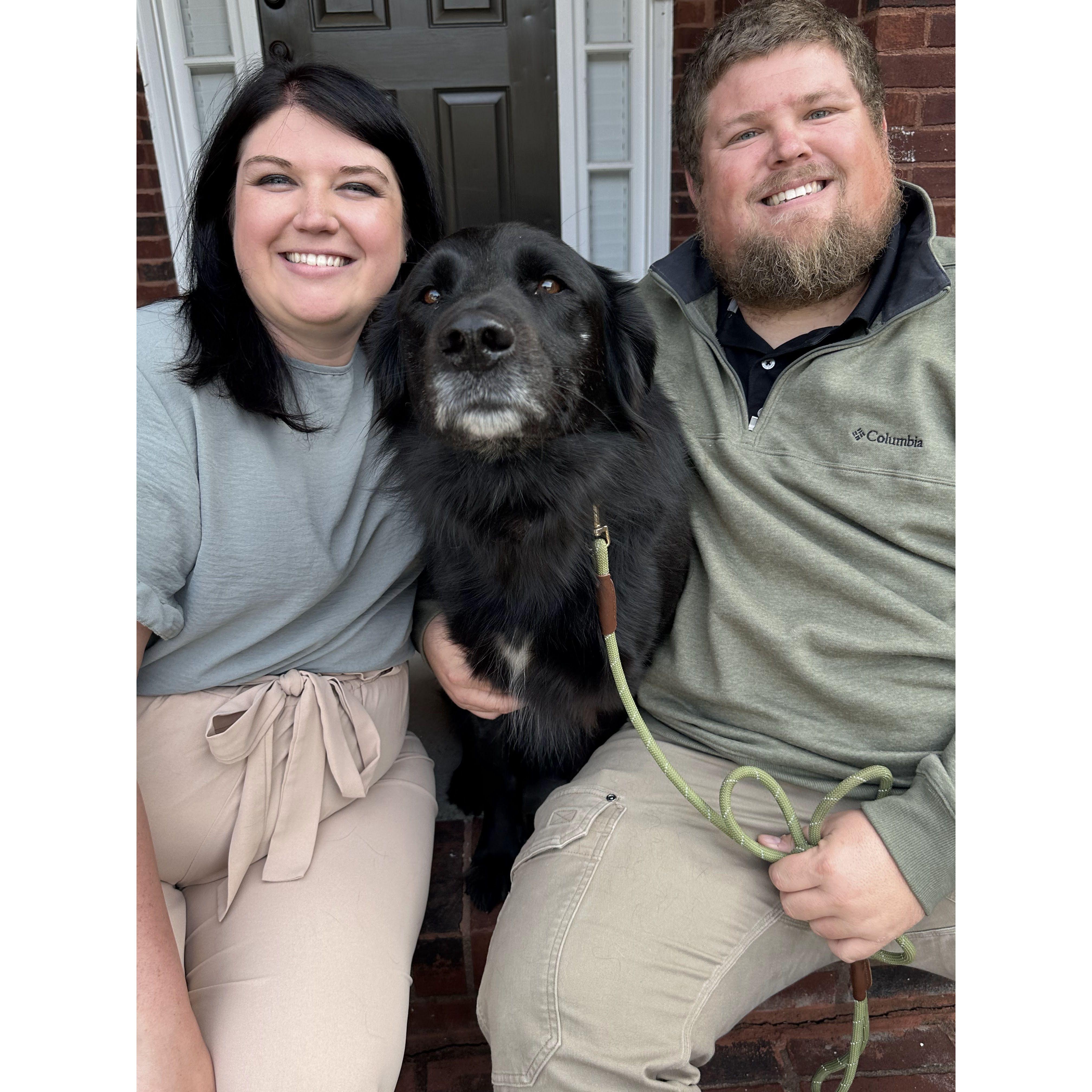 Christmas card 2023 with Zoey