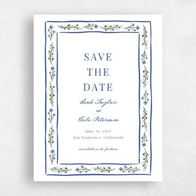 White Wedding Save the Date - Maeva Portrait