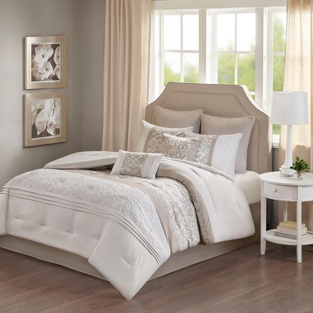 510 Design Ramsey 8-Piece California King Embroidered Comforter Set in Neutral