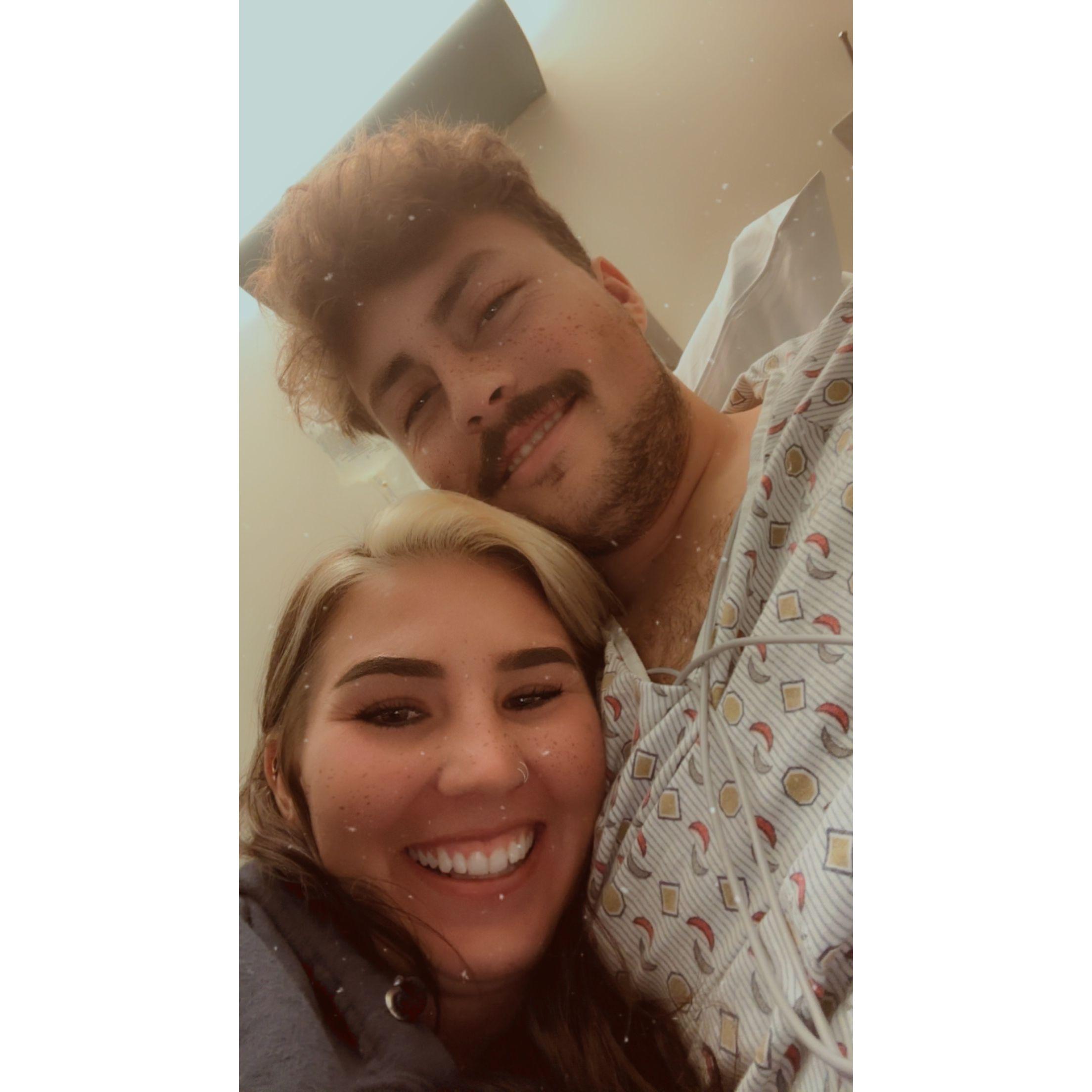 Surgery day and in good spirtits