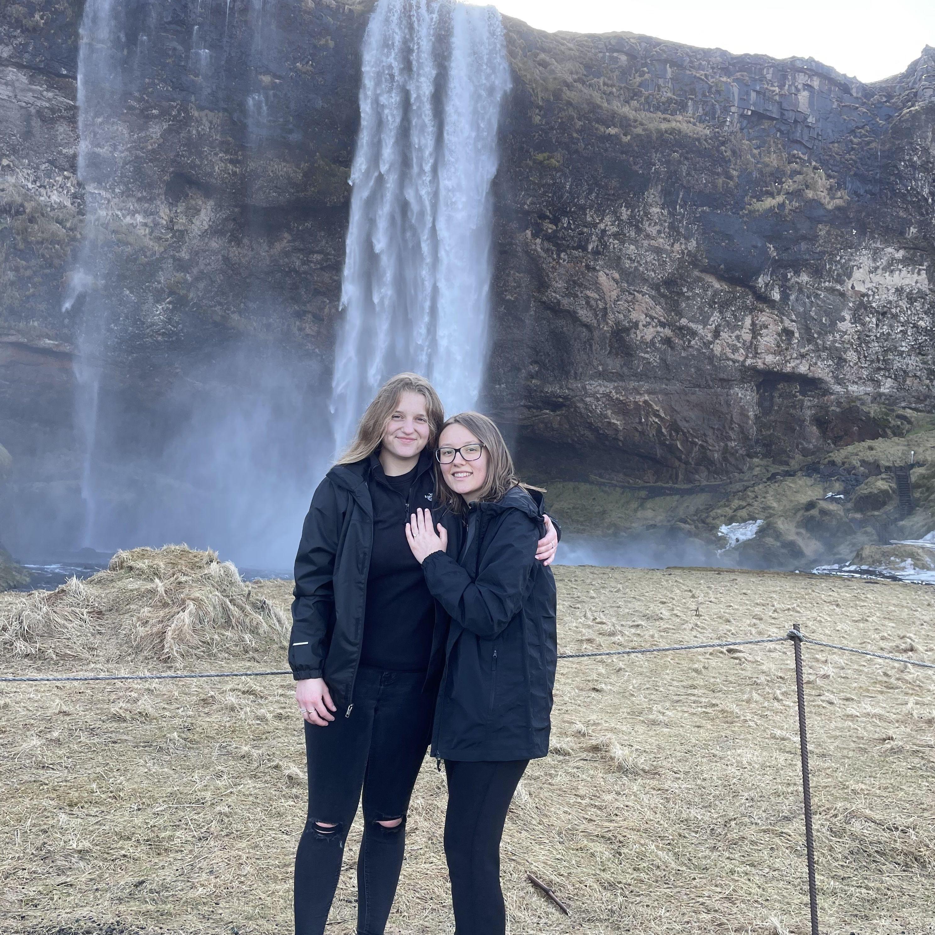 Seljalandsfoss just after we got engaged!