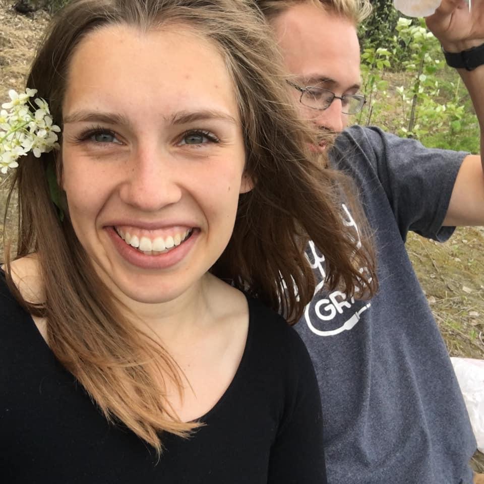 Jonny is really good about always making sure I get a flower or 50 when we're out walking.