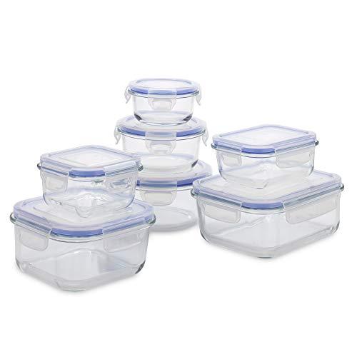 1790 Glass Food Storage Container with Lids (14 Piece Set)