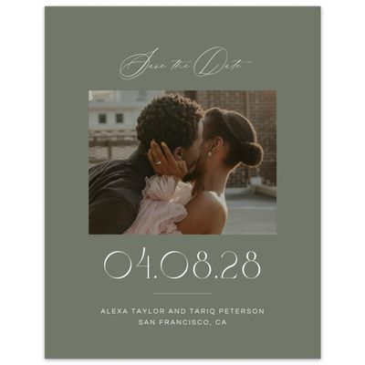 Dark Sage, Green Wedding Digital Save the Date - Nash Photo