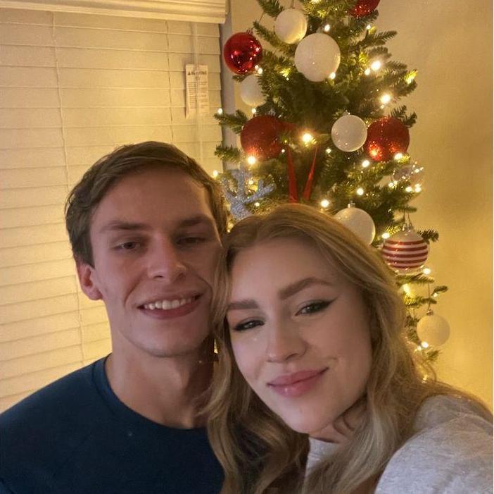 Decorated for Christmas in our first home together- November 11, 2023