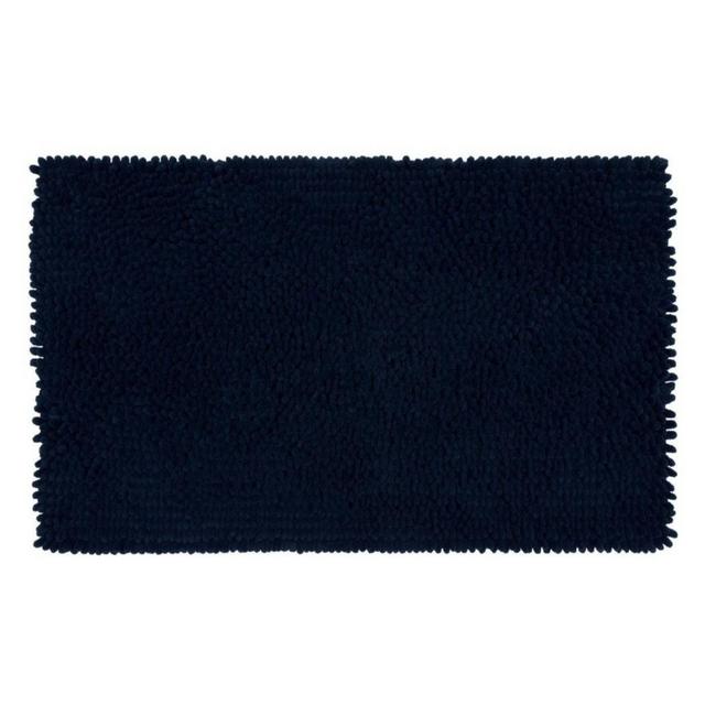 24"x40" Chunky Chenille Memory Foam Bath Rug Dark Blue - Room Essentials™