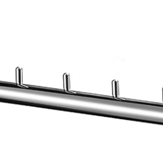 Clothes Hanger Rack Swing Arm, Folding Clothes Hanger Wall Mounted Space Saving Drying Rack, Stainless Steel 304 Laundry Room Valet Hook Holder, Foldable Hanging Hook Rod (Silver)