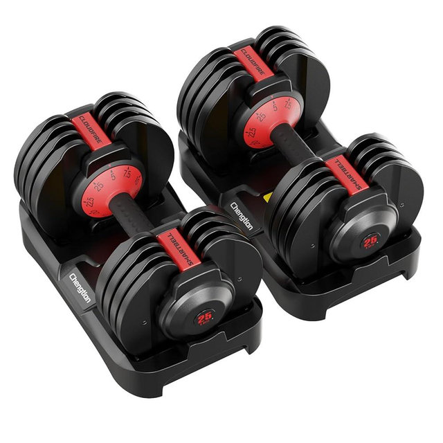 Upgraded Adjustable Dumbbells Set 52.5 lbs/25 lbs, 15/9 Weights Dumbbell Set, Quick Adjustable Dumbbells For Men Women Home Gym with Anti-Slip Handle, Safe and No Falling