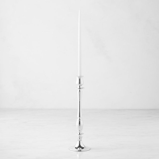 Heirloom Silver Tiny Taper Holders, Tall