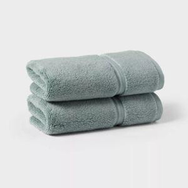 Spa Plush 2pk Hand Towels Set, Sage Green - Threshold™