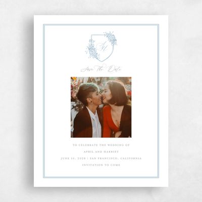 White Photo Wedding Save the Date - Joya Portrait