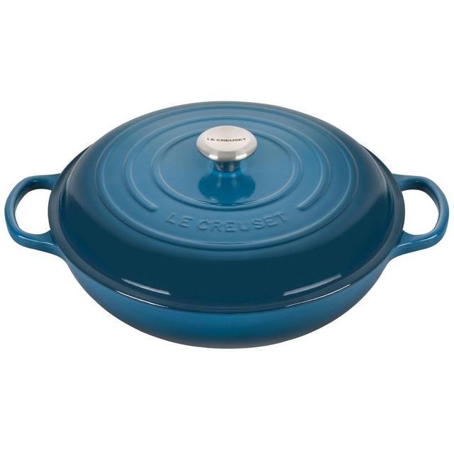 Le Creuset® Signature 5 qt. Cast Iron Covered Braiser in Deep Teal