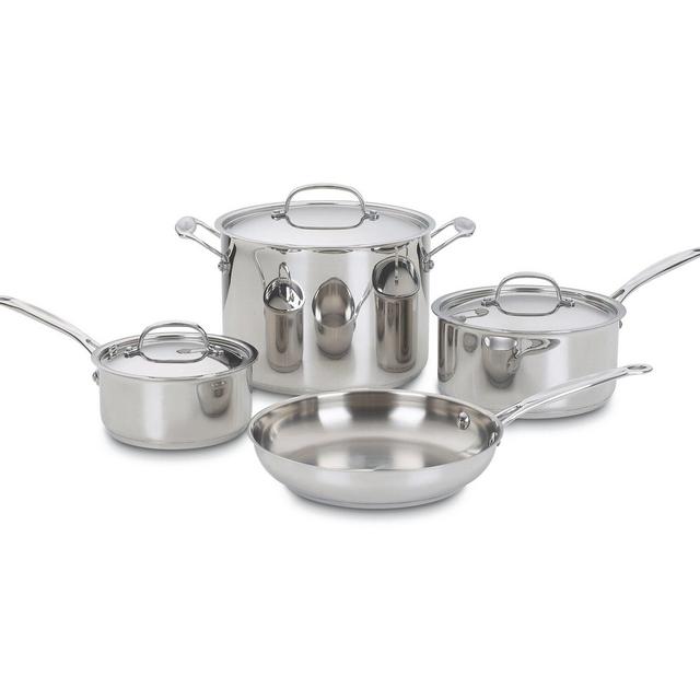 Cuisinart 7 Piece Chef's Classic Stainless Steel Cookware Set