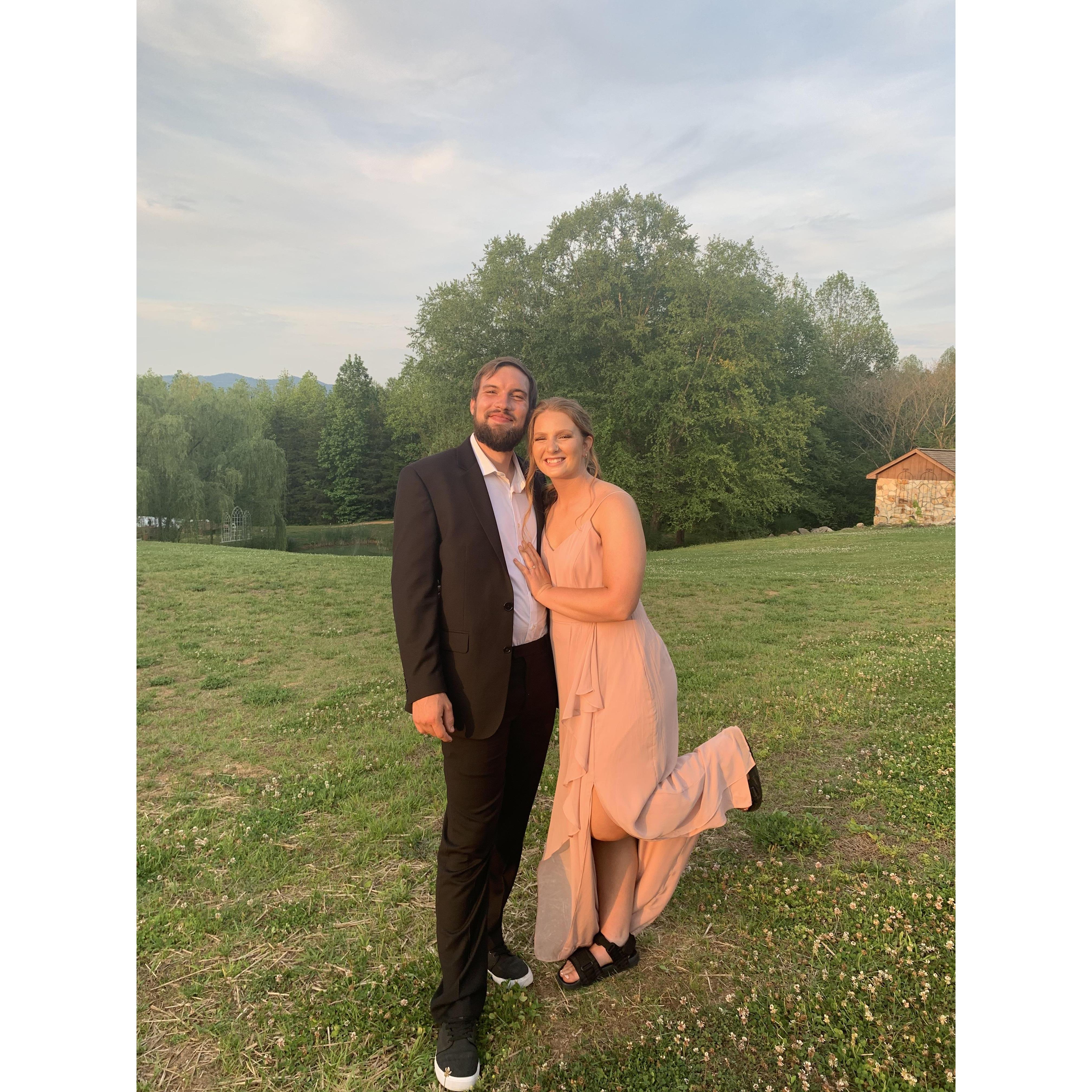 At bridesmaid Kortney's wedding