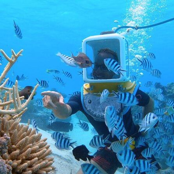 Helmet Dive in Bora Bora
