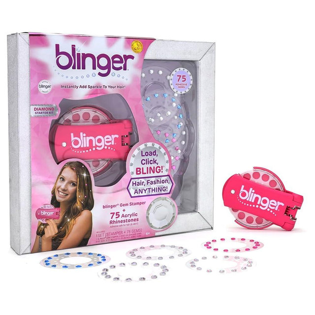 blinger® Diamond Collection Starter Kit | Gem Stamper with 75 Rhinestones | Simply Load, Click, Bling® | DIY Bedazzler Kit for Hair, Clothes & Crafts (Dreams)