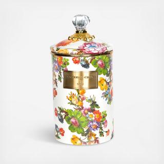 Flower Market Enamel Canister