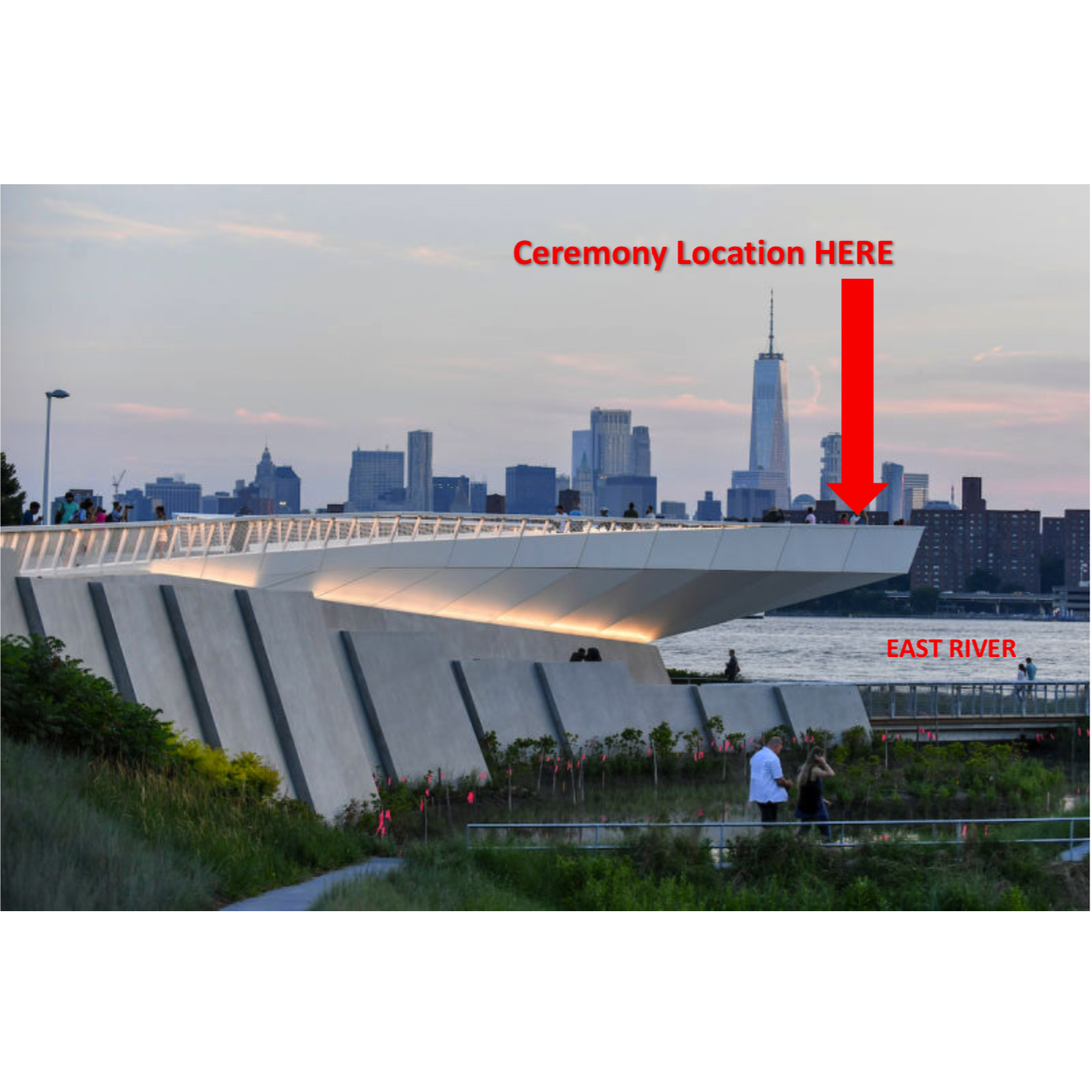 The Overlook in Long Island City, where the Ceremony will take place.