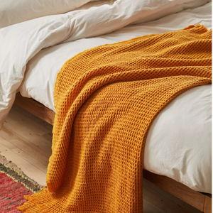 ReMADE By UO Remnants Recycled Waffle Throw Blanket